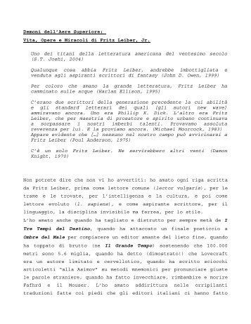 Scarica lo Speciale F. Leiber in PDF