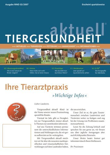 Tiergesundheit aktuell