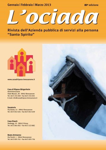 Rivista dell'Azienda pubblica di servizi alla persona - Casadiriposo ...