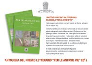 ANTOLOGIA DEL PREMIO LETTERARIO “PER LE ANTICHE VIE ...