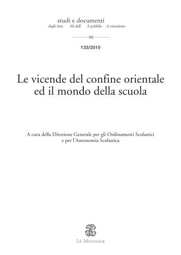 Le vicende del confine orientale ed il mondo della scuola