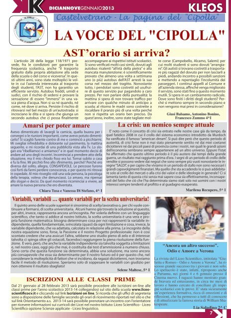 Scarica il PDF - Giornale Kleos