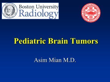 Pediatric Brain Tumors
