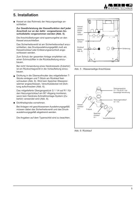 Montage- und Wartungsanweisung - ABIC Brennertechnik GmbH