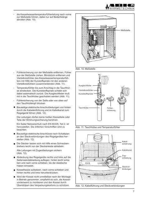 Montage- und Wartungsanweisung - ABIC Brennertechnik GmbH