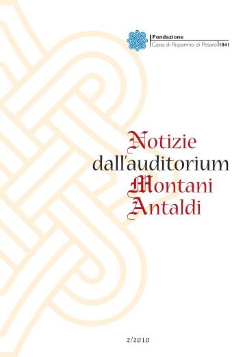 N. 2/2010 - Fondazione Cassa di Risparmio di Pesaro