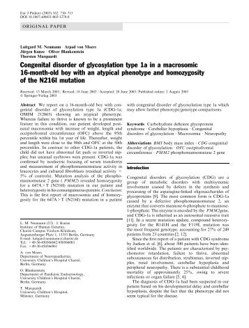 Congenital disorder of glycosylation type 1a in a macrosomic 16 ...