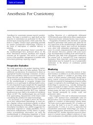 Anesthesia For Craniotomy - IARS