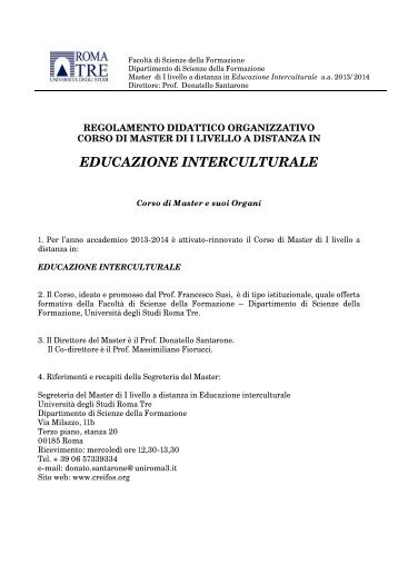 download Regolamento didattico pdf - CREIFOS