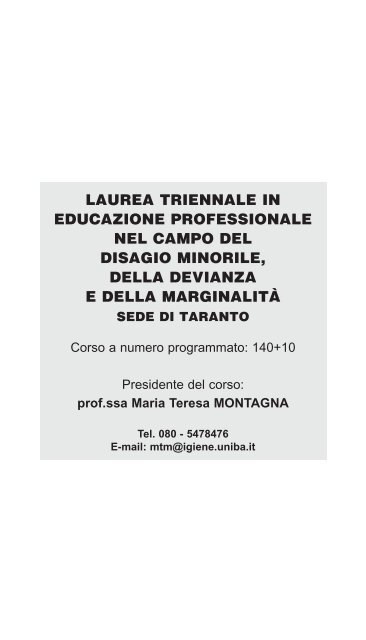Laurea Triennale In Educazione Professionale Nel Campo Del