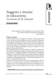 Soggetto e sistema in educazione. La lezione di De Giacinto - Enaip