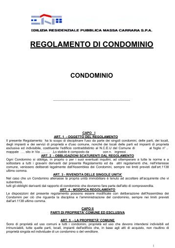 Regolamento condominiale