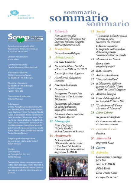 Leggi Scoop in formato PDF - Cooperativa Sociale Cadiai