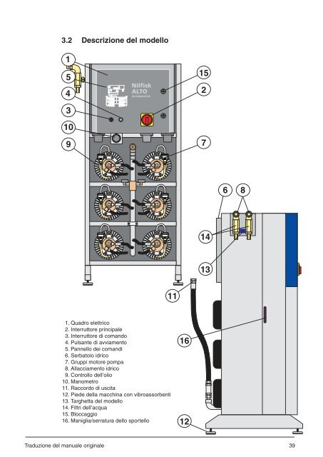 Manuale di istruzioni - Nilfisk PARTS - Nilfisk-Advance