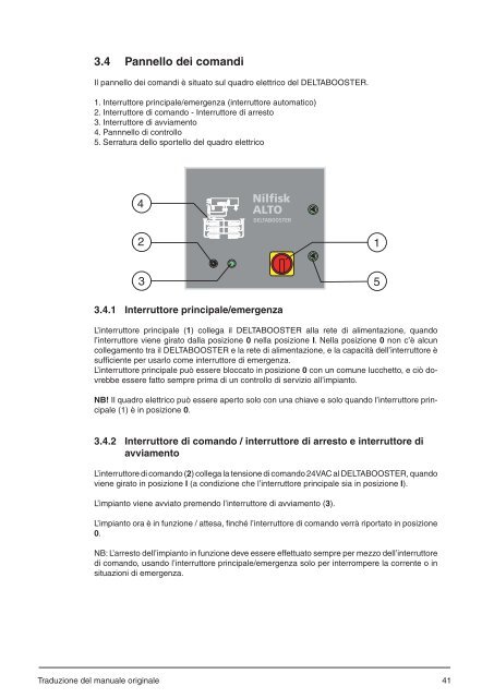 Manuale di istruzioni - Nilfisk PARTS - Nilfisk-Advance