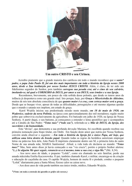 Apostila - Bento XVI - Maria Mãe da Igreja