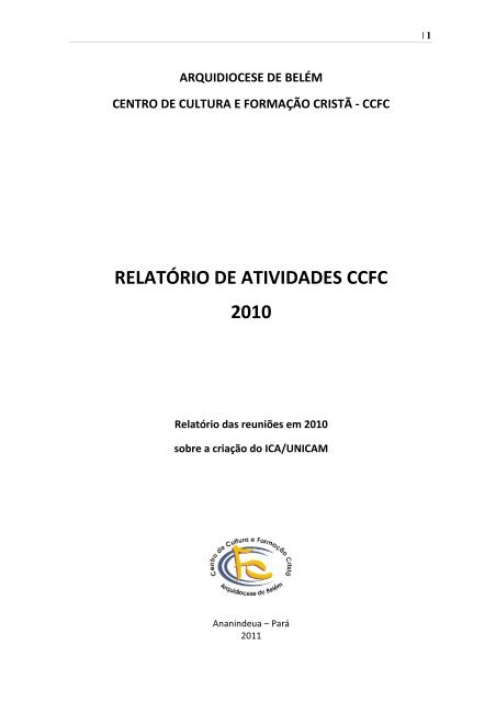 Relatório anual 2010 - CCFC