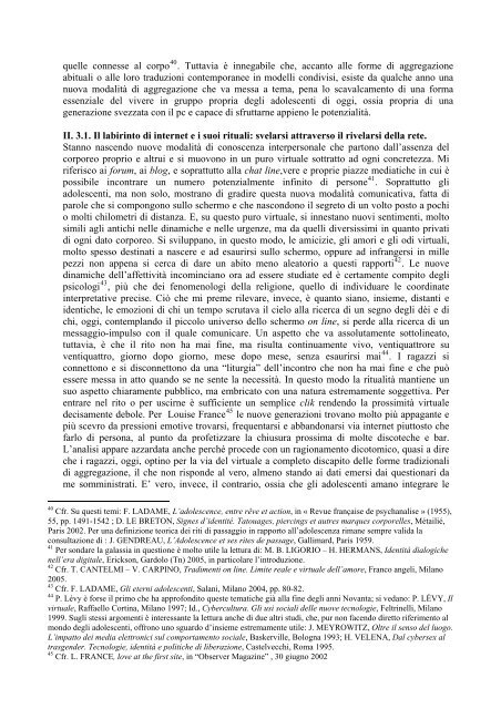 Alcuni rituali degli adolescenti - Provincia di Pesaro e Urbino