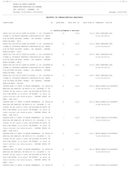 Relatório de Compras por Período - AMMOC