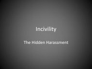 Incivility in the Workplace - Shelley Parker, Dr. Marvin Claybourn