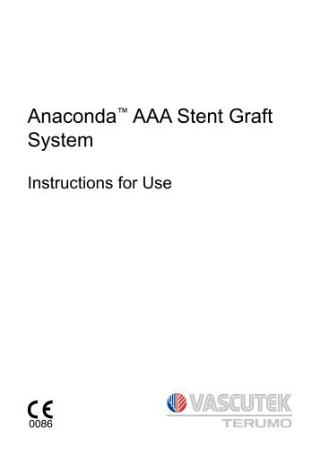 Anaconda™ AAA Stent Graft System - Vascutek