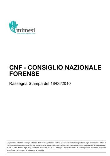 cnf - consiglio nazionale forense - Ordine Avvocati - Termini Imerese