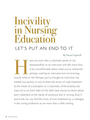 dissertation on incivility in nursing education