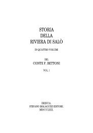 Francesco Bettoni, Storia della Riviera di Salò ... - Archivi del Garda