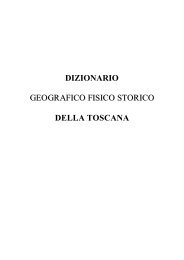 dizionario geografico fisico storico della toscana - Archeogr.unisi.it