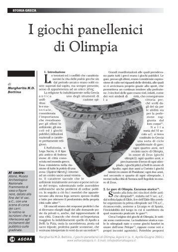 I giochi panellenici di Olimpia - Agorà