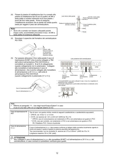 Centralizzatore Modello AG-150A Manuale di Installazione