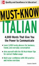 Must-Know Italian : 4,000 Words That Give You the Power to ...