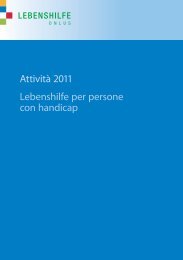 Tätigkeitsbericht 2011 italienisch.indd - Lebenshilfe