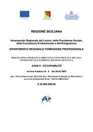 Avviso n. 6 del 26.05.2009 - assessorato regionale lavoro - Regione ...