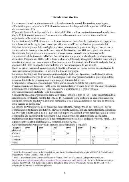 Inventario Camera del Lavoro di Pontassieve - Cgil Toscana