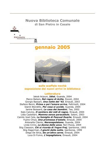gennaio 2005 - Comune di San Pietro in Casale