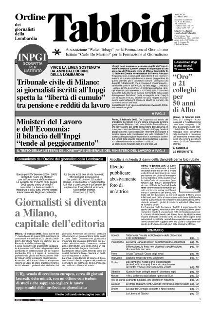 Marzo 2005 - Ordine dei Giornalisti
