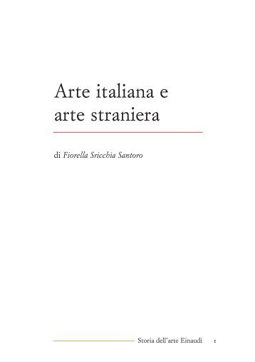 Arte italiana e arte straniera - Artleo.it