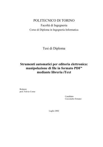 manipolazione di file in formato PDF median - The e-Lite Research ...