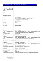 Curriculum vitae - Facoltà di Lettere e Filosofia - Università degli ...