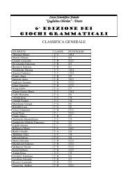 Classifica Giochi Grammaticali 2012 - Liceo Scientifico Statale G ...