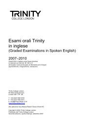 Esami orali Trinity in inglese - Trinity College London