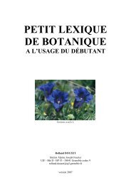 PETIT LEXIQUE DE BOTANIQUE - Station Alpine Joseph Fourier