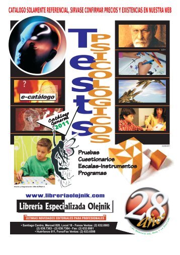 Tests Psicológicos - Libreria Especializada Olejnik