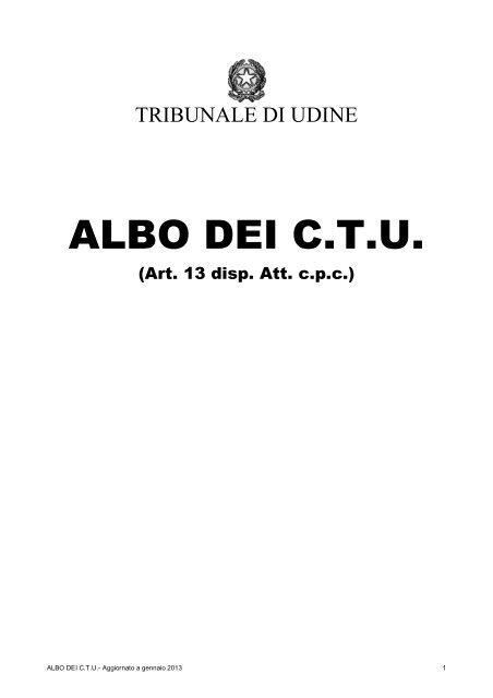 architetti - Tribunale di Udine
