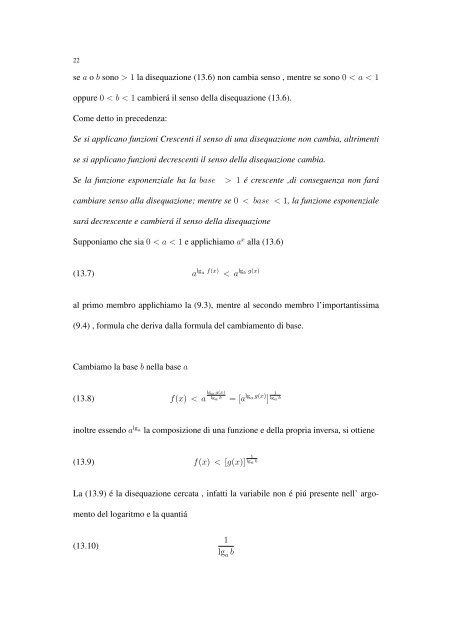 Disequazioni Esponenziali e Logaritmiche - Francesco Zumbo