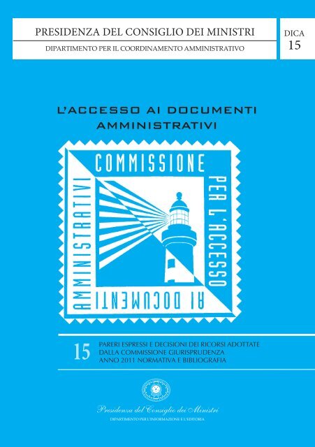 Volume 15 Commissione Per Laccesso Ai Documenti