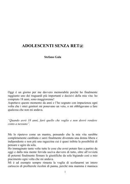 Adolescenti senza ret - Libri e scrittori