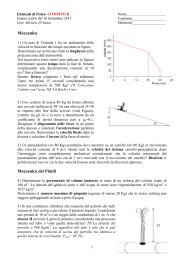 Meccanica Meccanica dei Fluidi