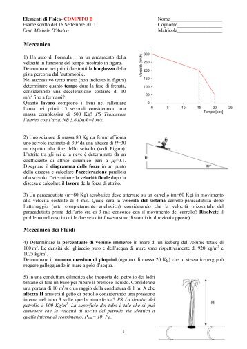 Meccanica Meccanica dei Fluidi